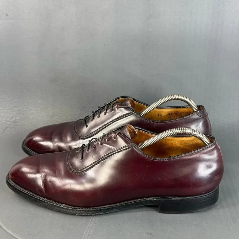 Johnston & Murphy Heritage Oxfords Shoes Mens Size 10 Burgundy Black